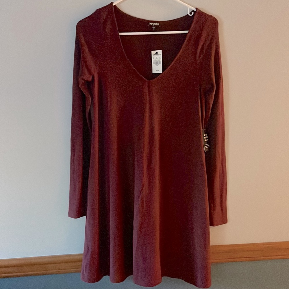 Express dress, extra small maroon color.